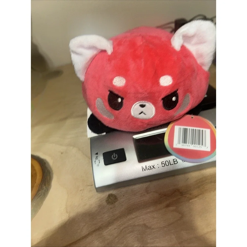 TEETURTLE Reversable Narwhal Rainbow‎ and Red Plush Happy and Angry